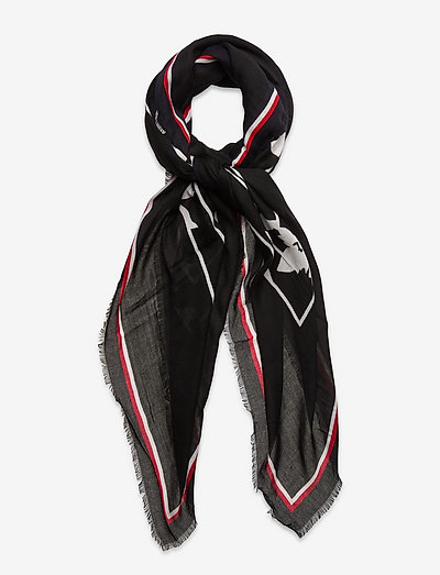 LUX FEMININE CO/MD SQUARE - lightweight scarves - black