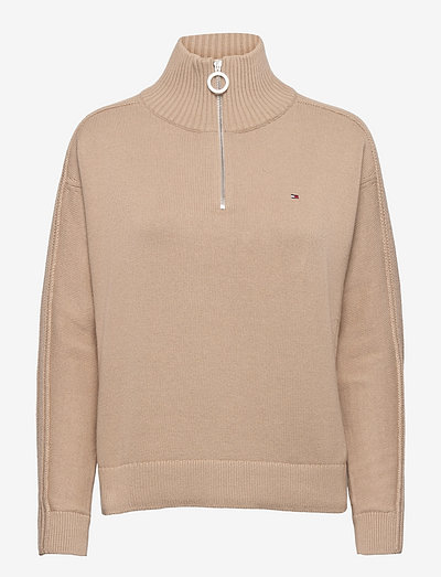 tommy hilfiger zip neck jumper