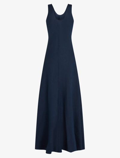 TEXTURED LINEN TANK MAXI DRESS