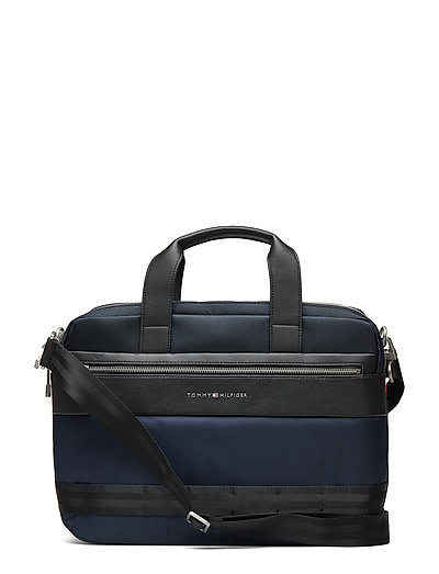 TOMMY HILFIGER Nylon Mix Workbag Laptop-Tasche Tasche Blau TOMMY HILFIGER