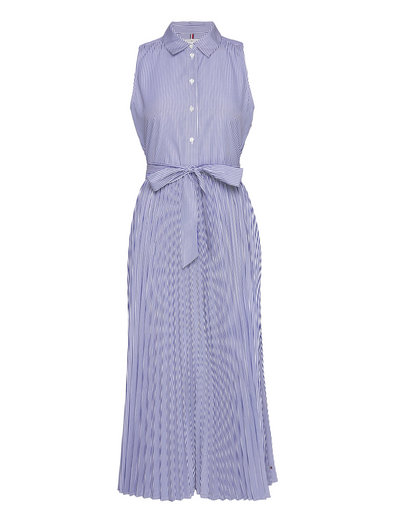 Tommy Hilfiger Pleated Ithaka Long Shirt Dress - Midi dresses - Boozt.com