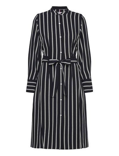 Tommy Hilfiger Argyle Stripe Midi Shirt Dress - Midi dresses - Boozt.com