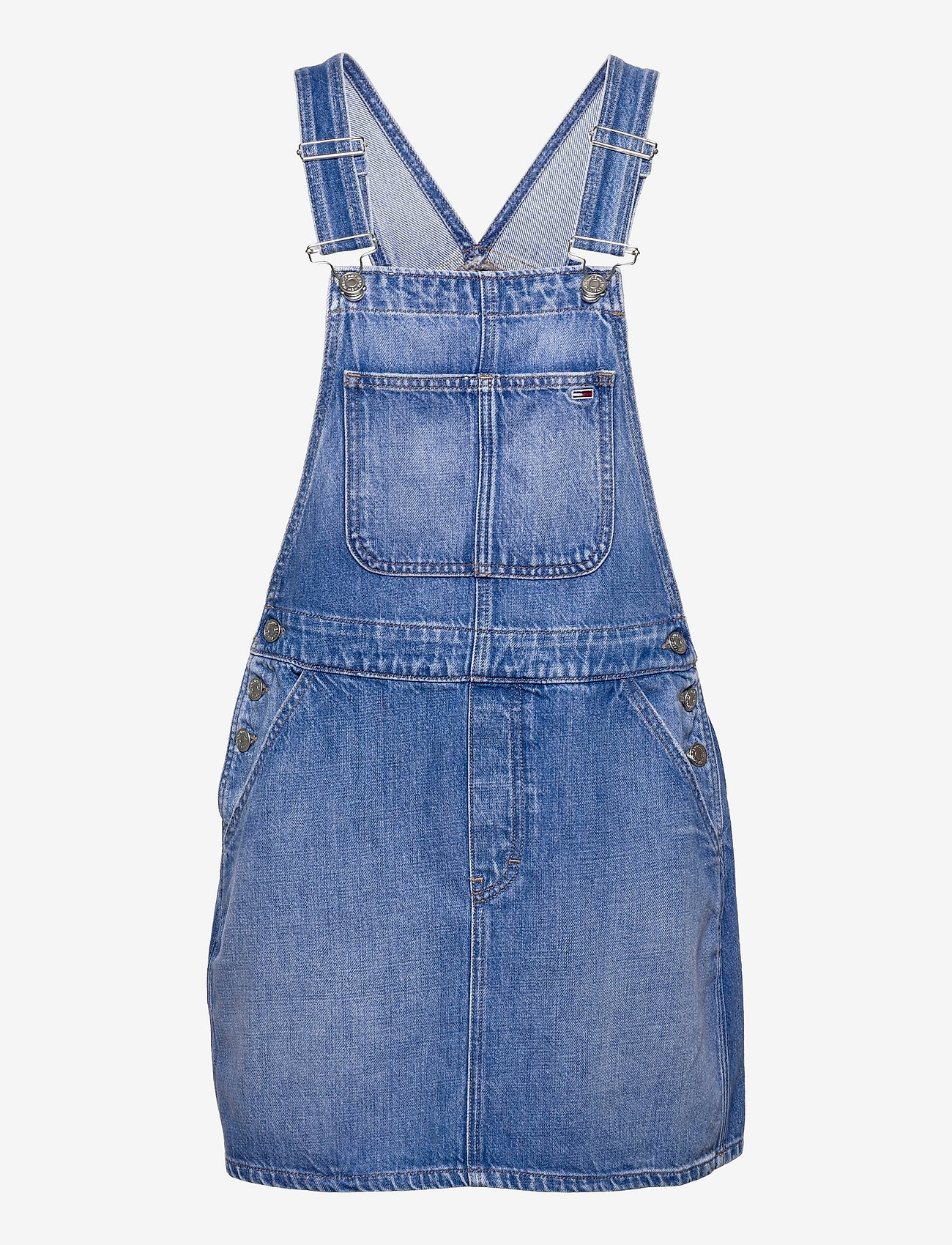 short dungaree dress