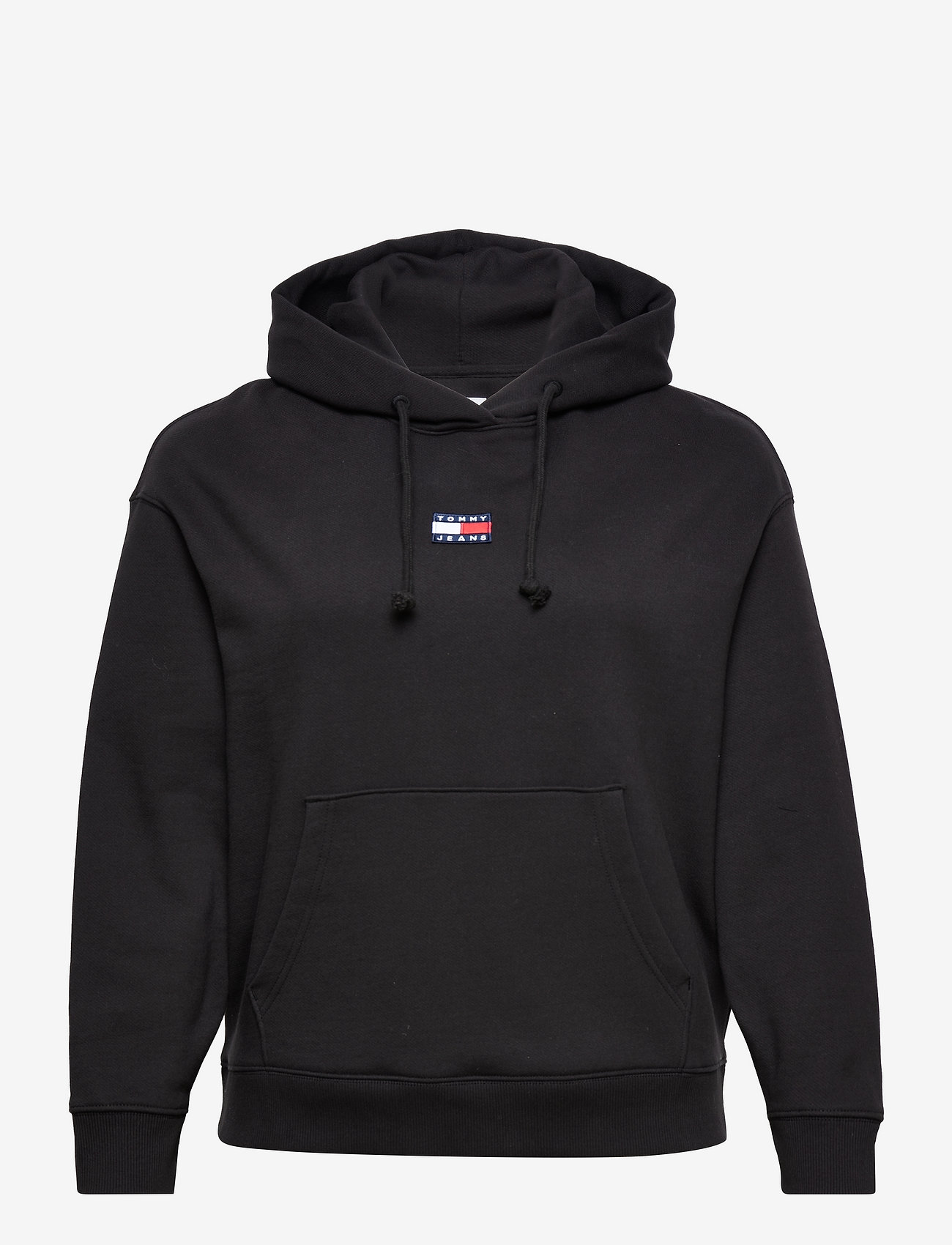 tommy jeans badge hoodie black