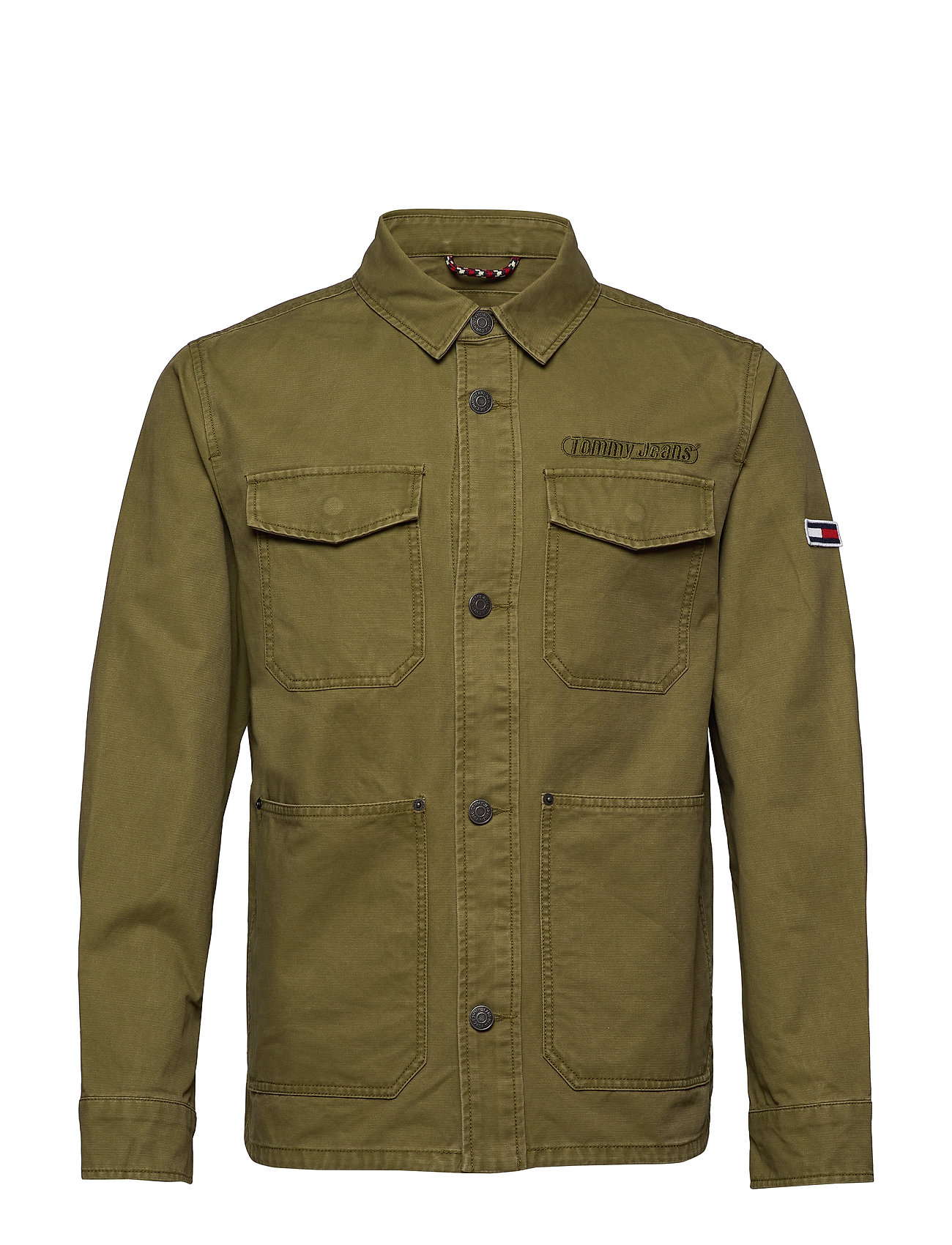 Tommy Hilfiger denim jakker – Tjm Cotton Cargo Jacket Jakke Denimjakke Grøn Tommy Jeans til herre i Uniform - Pashion.dk