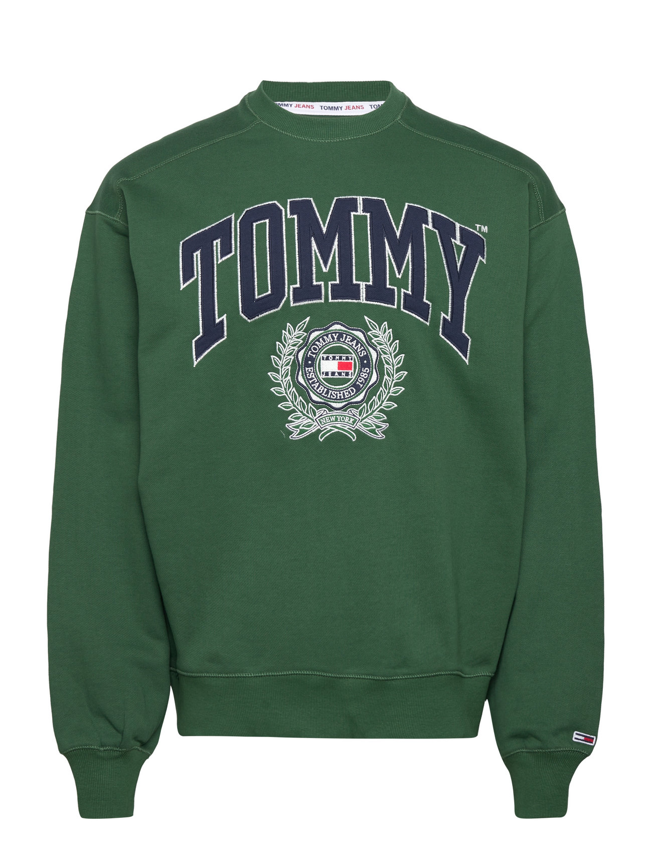 Tjm Boxy College Graphic Crew Tops Sweatshirts & Hoodies Sweatshirts Green Tommy Jeans