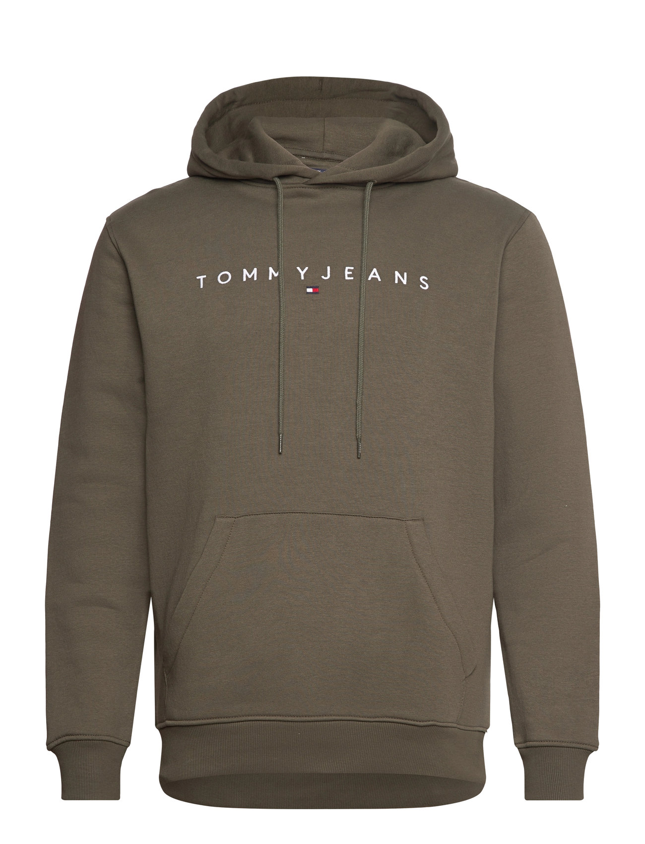 Tommy Jeans Tjm Reg Linear Logo Hoodie Ext Khaki Green