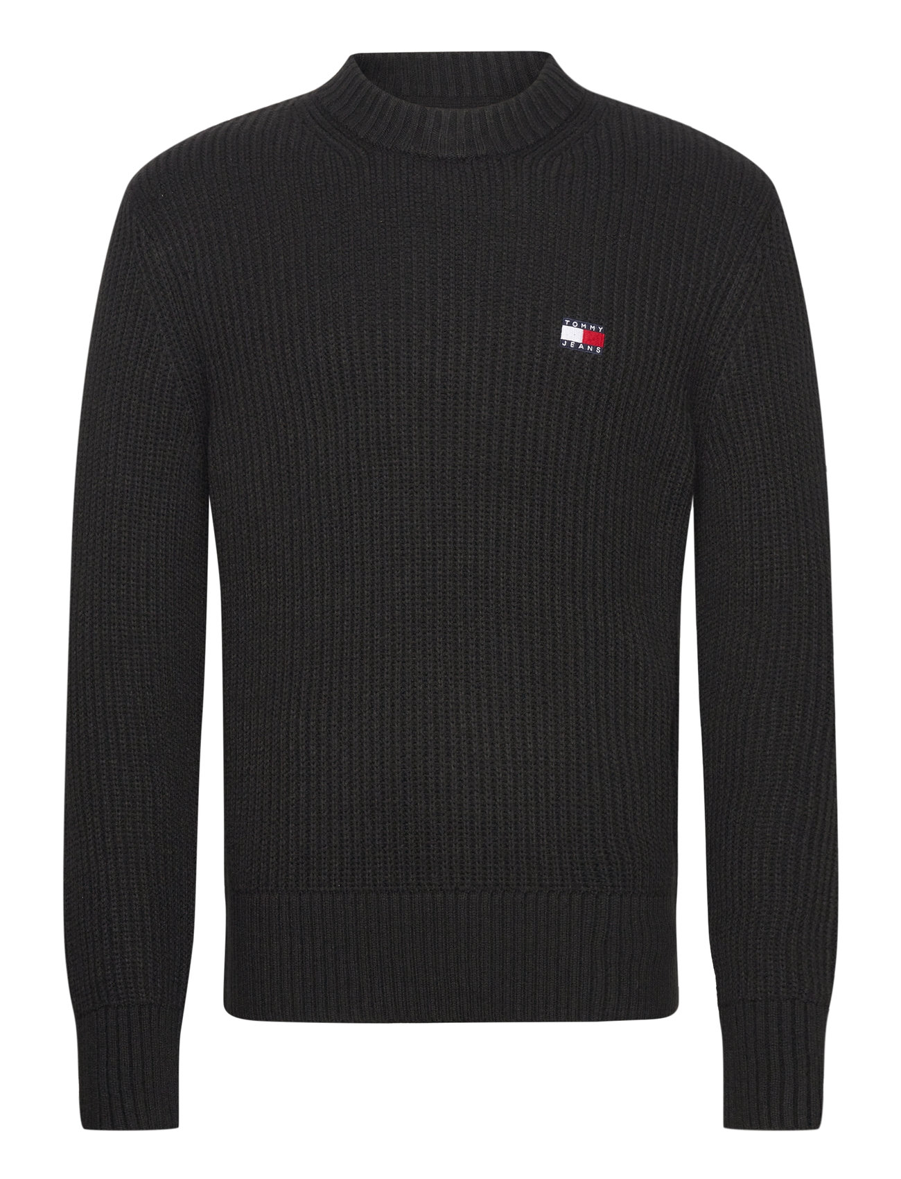 Tommy Jeans Tjm Reg Badge Textured Cneck Ext Svart