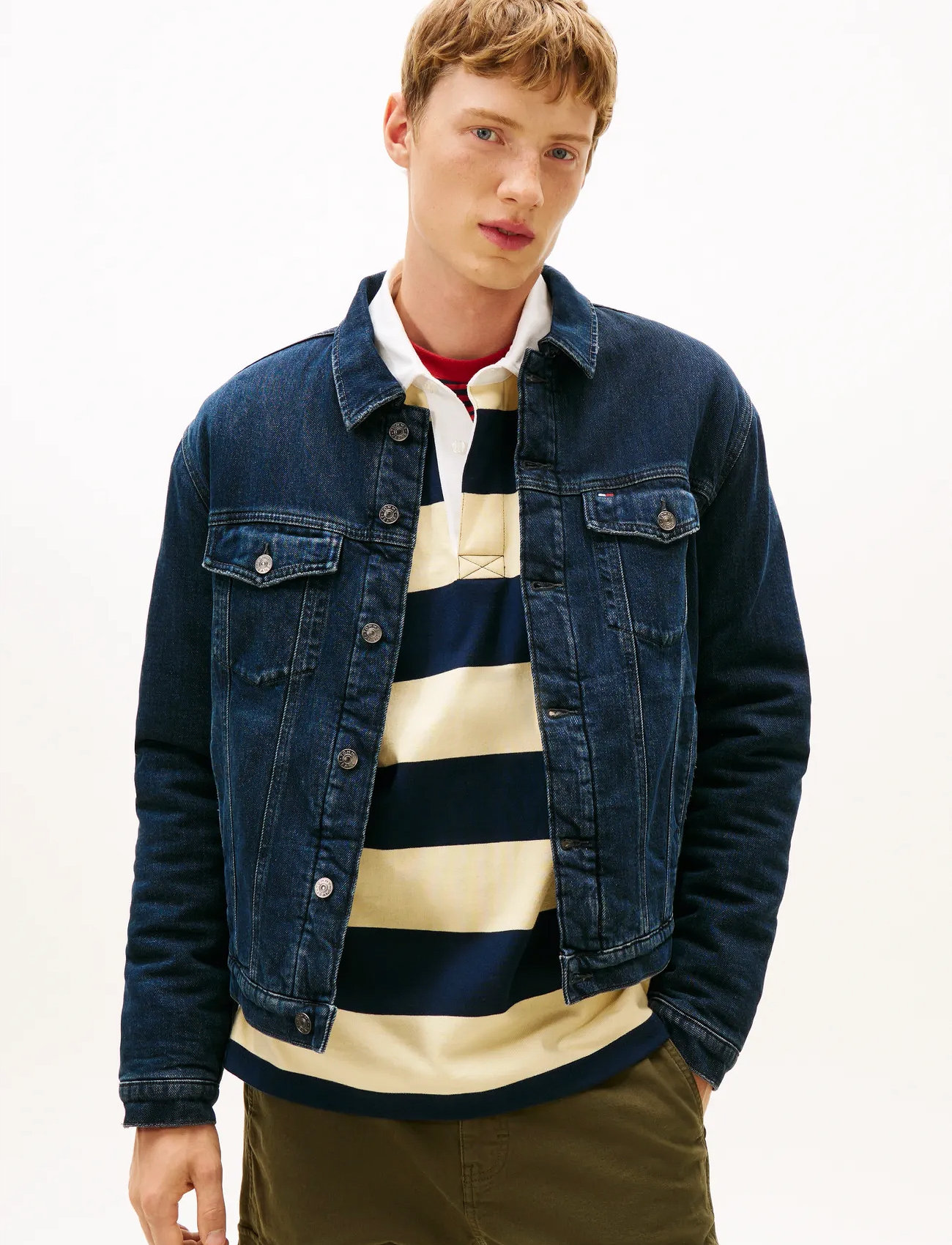 Tommy Jeans Ryan Rglr Teddy Trckr Ext Di6166, XL, Blue, Denim > Unlined Denim Jackets, Herre