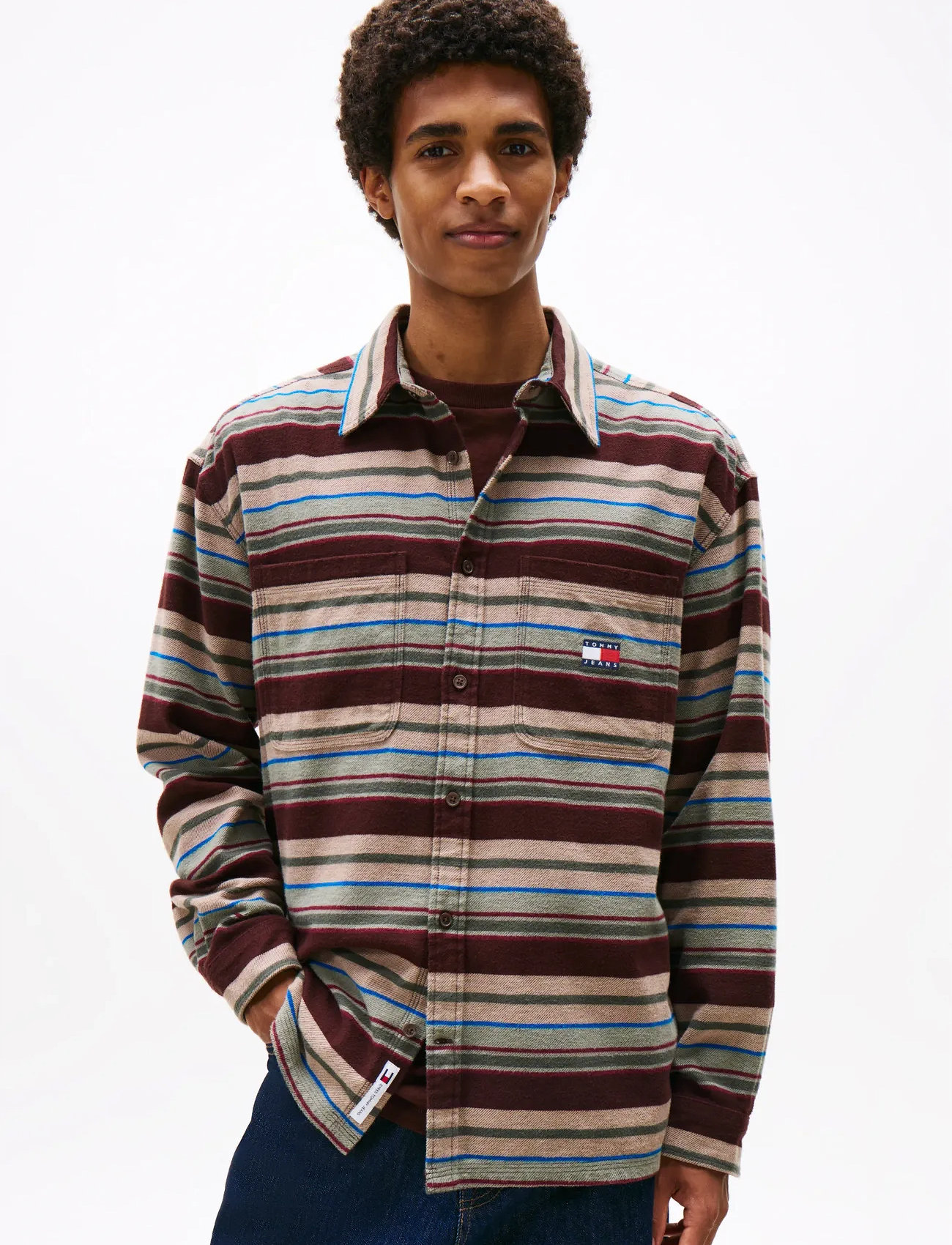 Tommy Jeans Tjm Utility Flannel Overshirt, S, Multi/patterned, Shirts > Flannel Shirts, Herre
