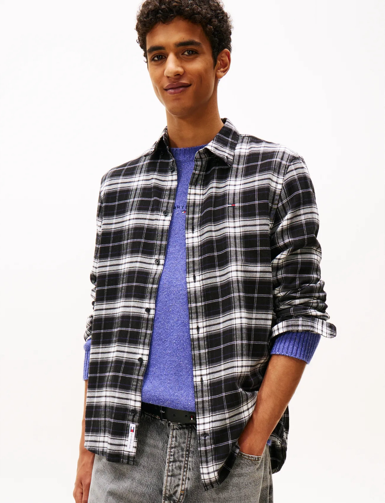 Tommy Jeans Tjm Reg Flannel Check Shirt Ext, XL, Black, Shirts > Checkered Shirt, Herre