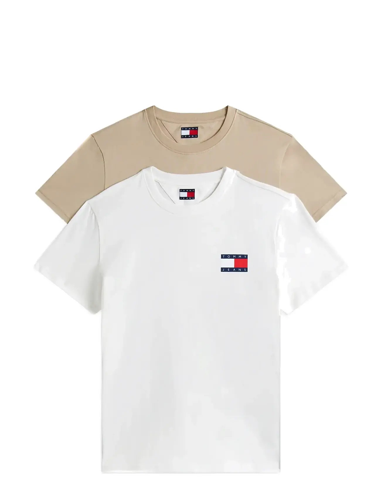 TOMMY JEANS Tjm Slim 2Pack Ess Flag Tee Patterned - S - Herren
