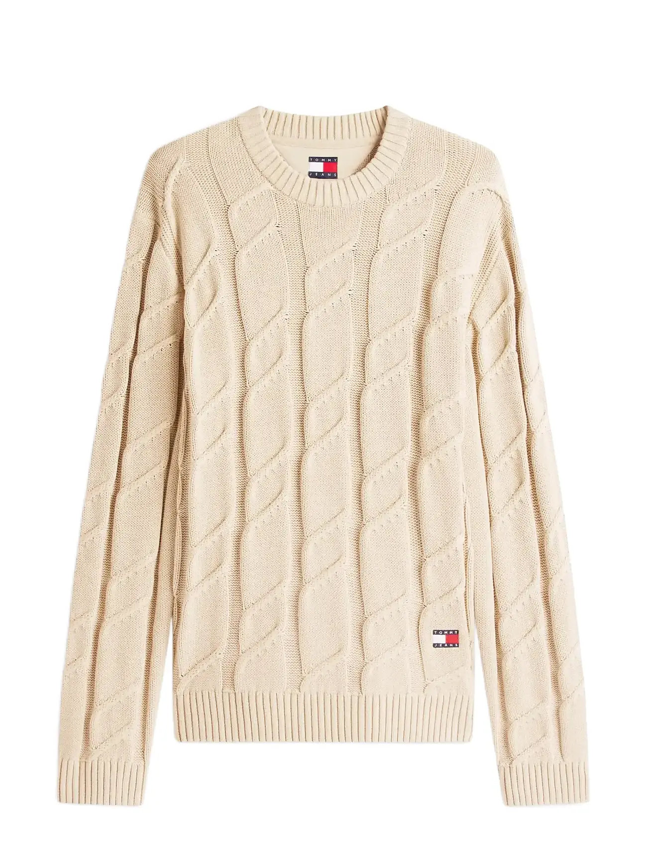 TOMMY JEANS Tjm Reg Chunky Cable Knt Swt Ext Cream - M - Herren