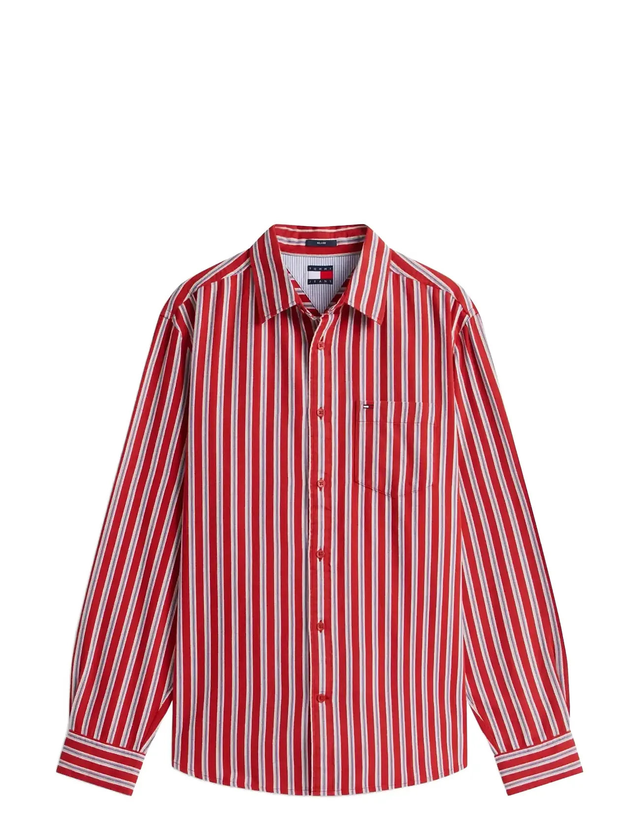 TOMMY JEANS Tjm Rlx Stripe Twill Shirt Rot - S - Herren