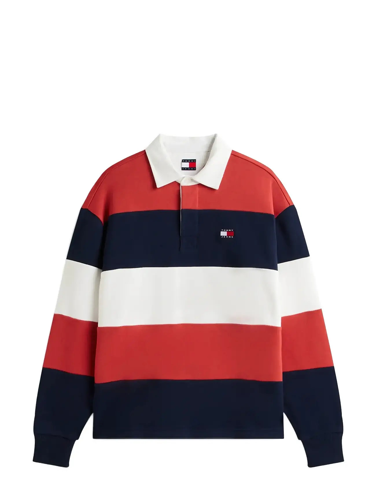 TOMMY JEANS Tjm Rlx Badge Stripe Rugby Patterned - M - Herren