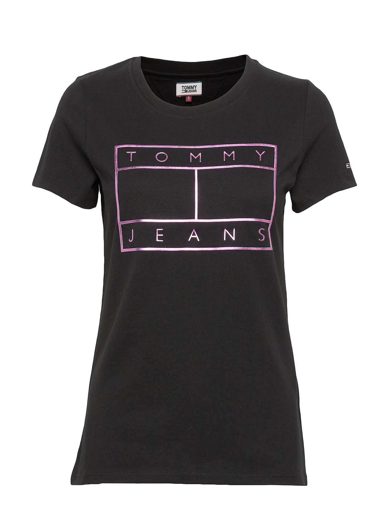 tommy jeans metallic flag tee