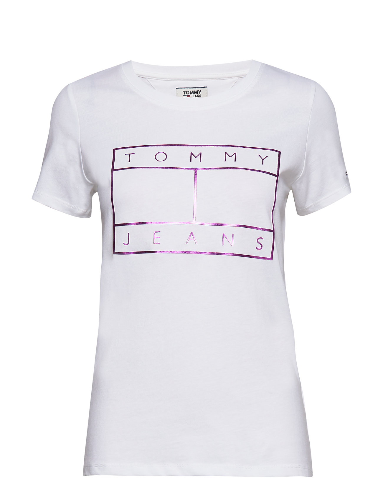tommy jeans metallic flag tee