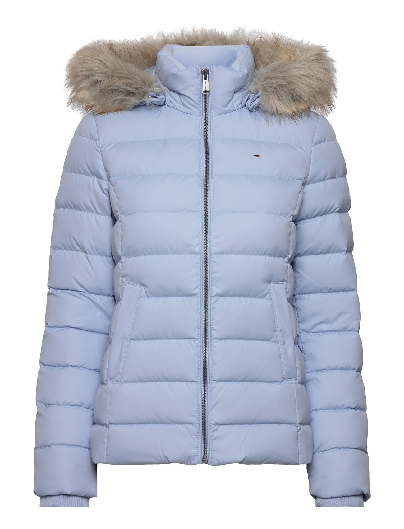 Tjw Basic Hooded Down Jacket Foret Jakke Blue Tommy Jeans