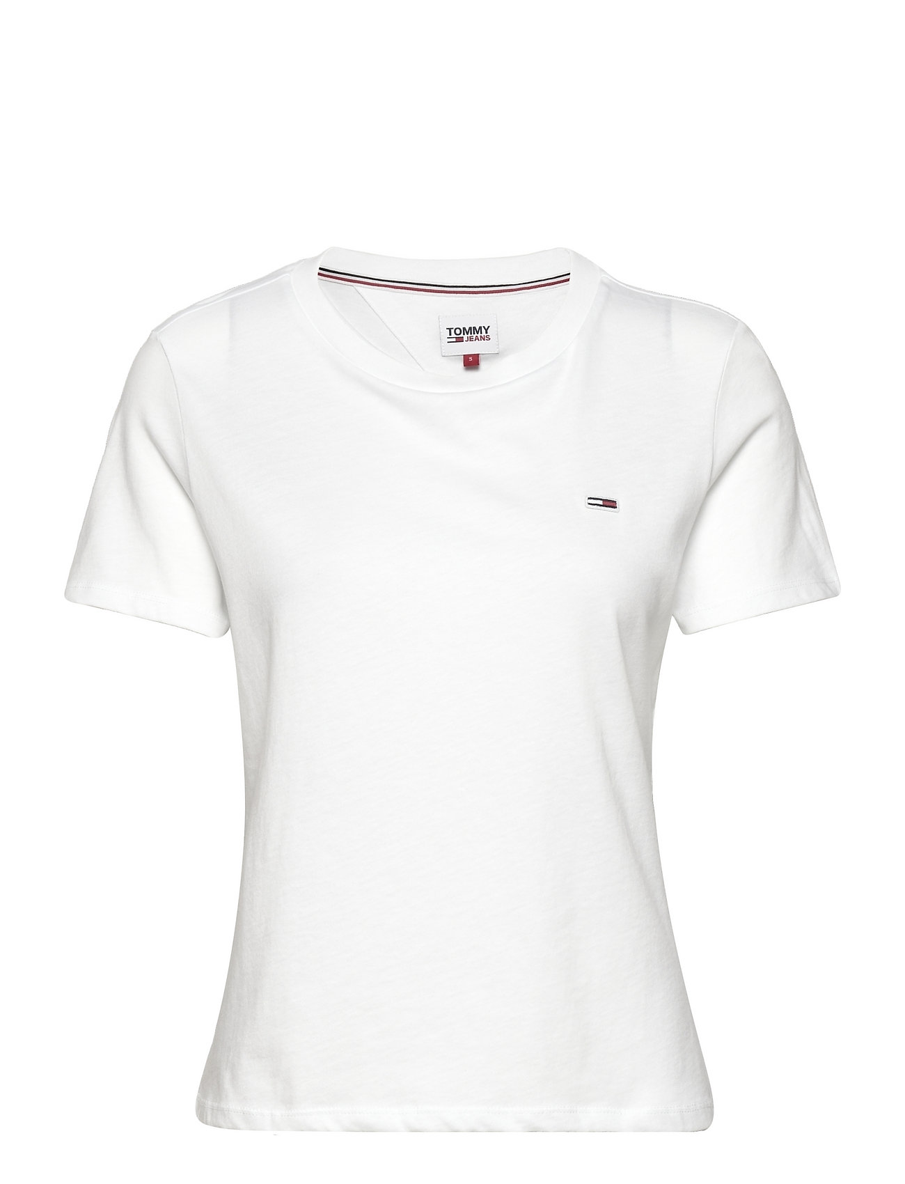 Tjw Regular Jersey C Neck T-shirts & Tops Short-sleeved Vit Tommy Jeans