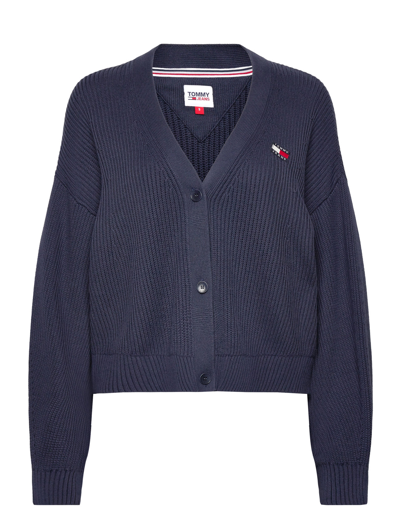 Tjw Essential Badge Cardigan Tops Knitwear Cardigans Navy Tommy Jeans