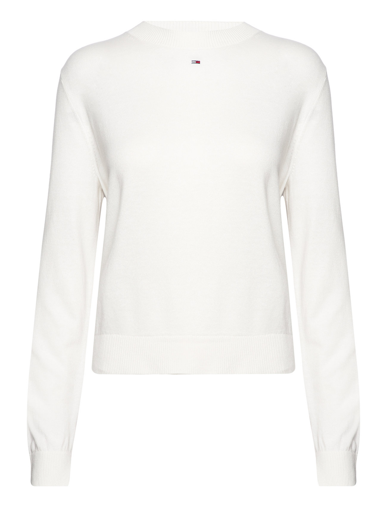 Tjw Essential Crew Neck Sweater Tops Knitwear Jumpers White Tommy Jeans