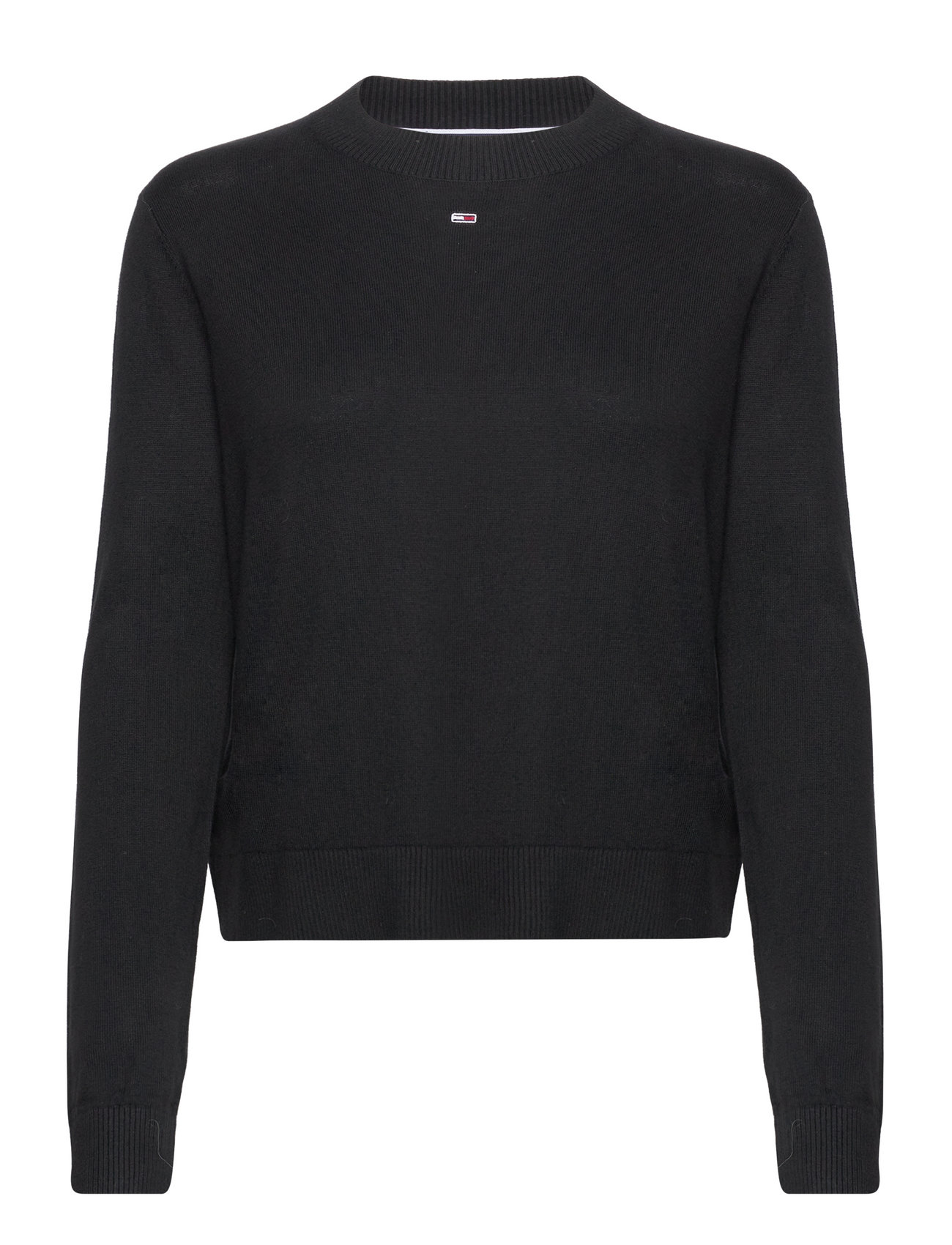 Tjw Essential Crew Neck Sweater Tops Knitwear Jumpers Black Tommy Jeans