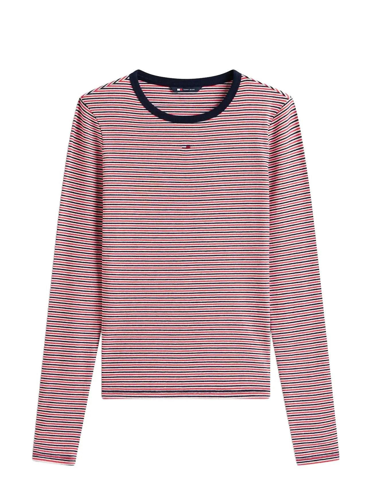 TOMMY JEANS Tjw Slim Essential Rib Ls Rot - XS - Damen