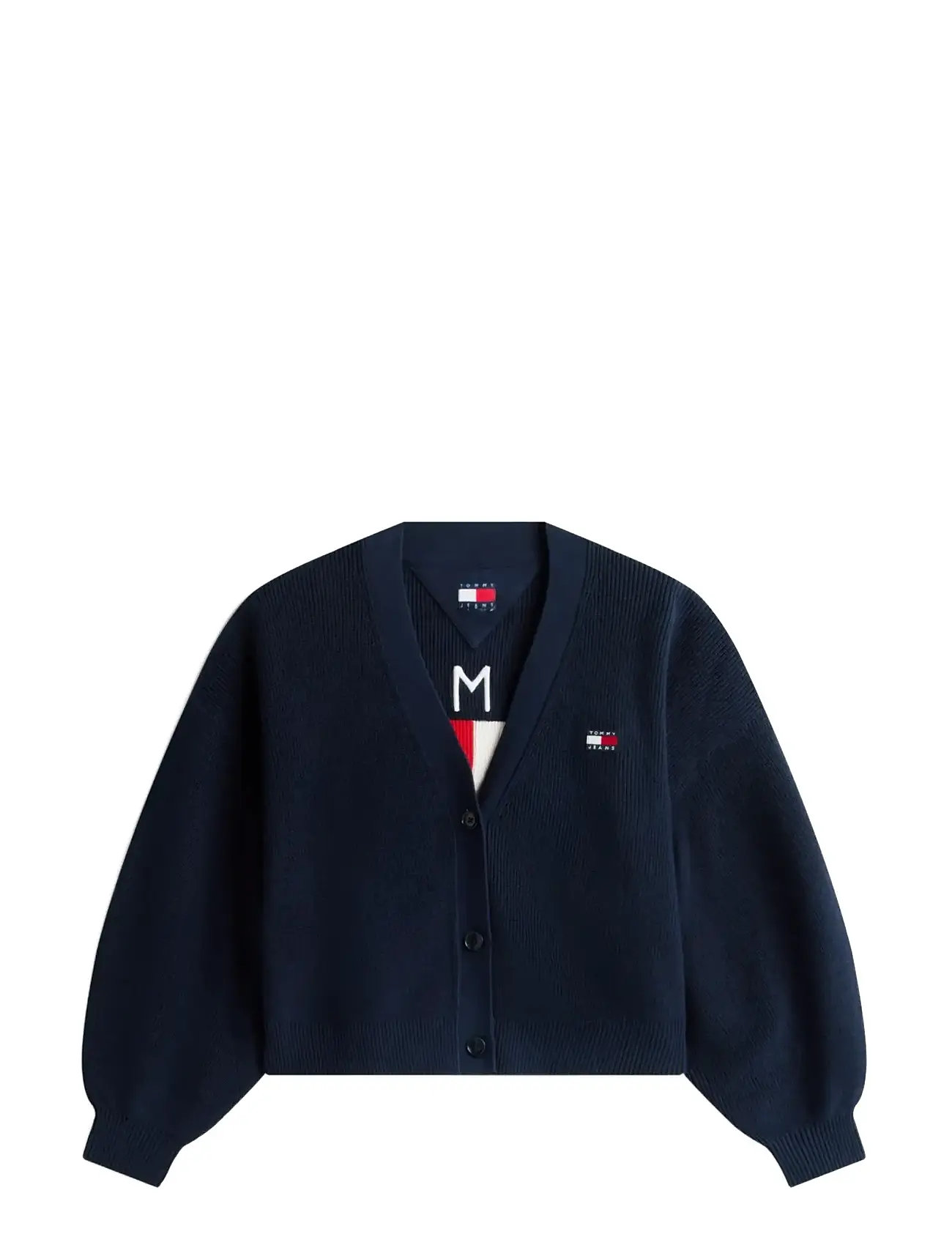 TOMMY JEANS Tjw Flag Badge Cardigan Navy - XL - Damen