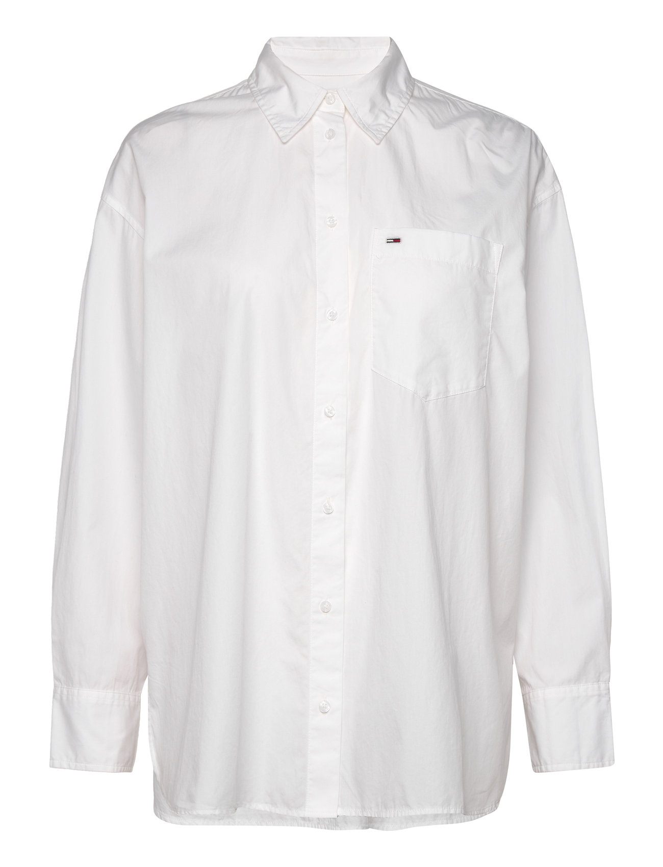 Tjw Rlx Essential Shirt Tops Shirts Long-sleeved White Tommy Jeans