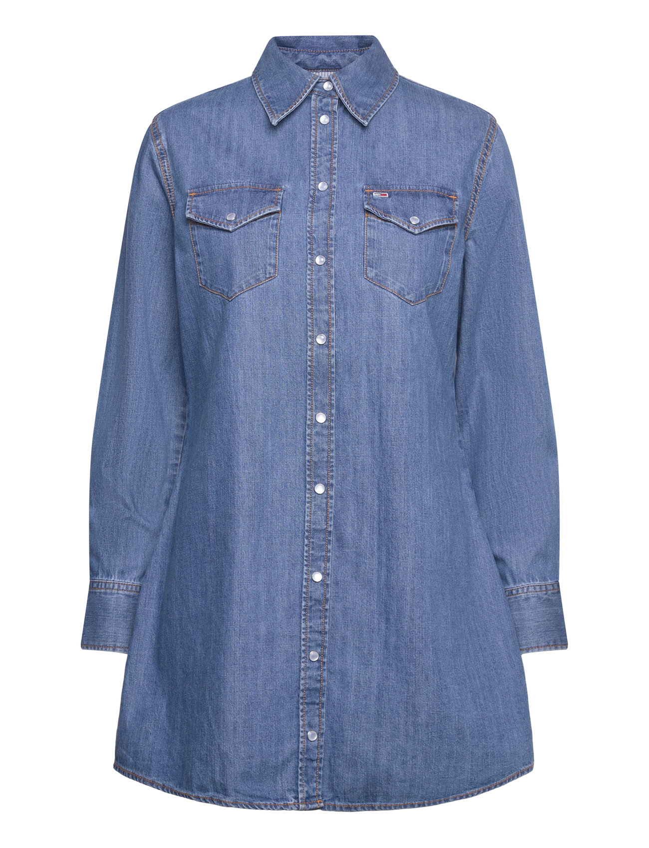 Tommy Jeans Regular Western Dress Blå