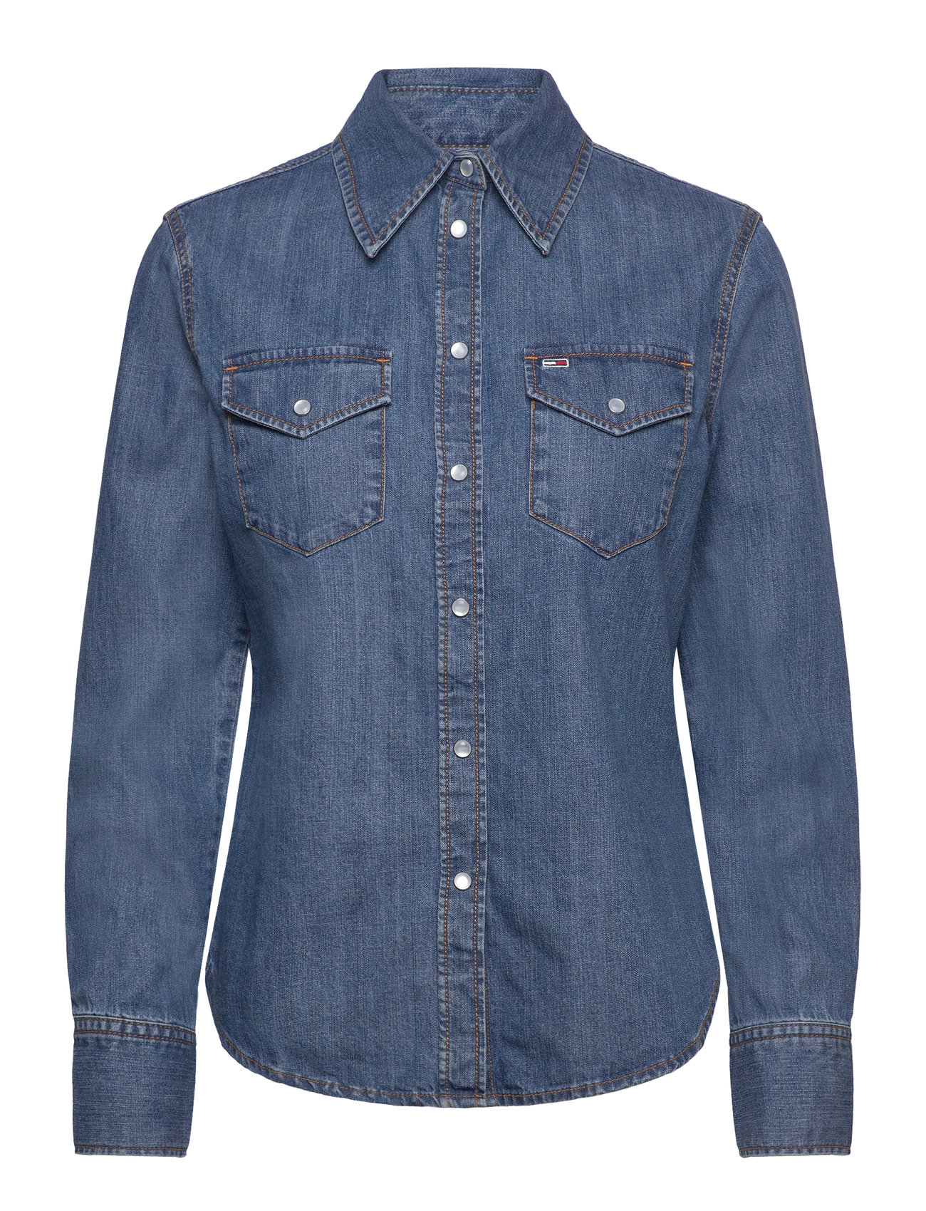 Tommy Jeans Regular Western Shirt Blå