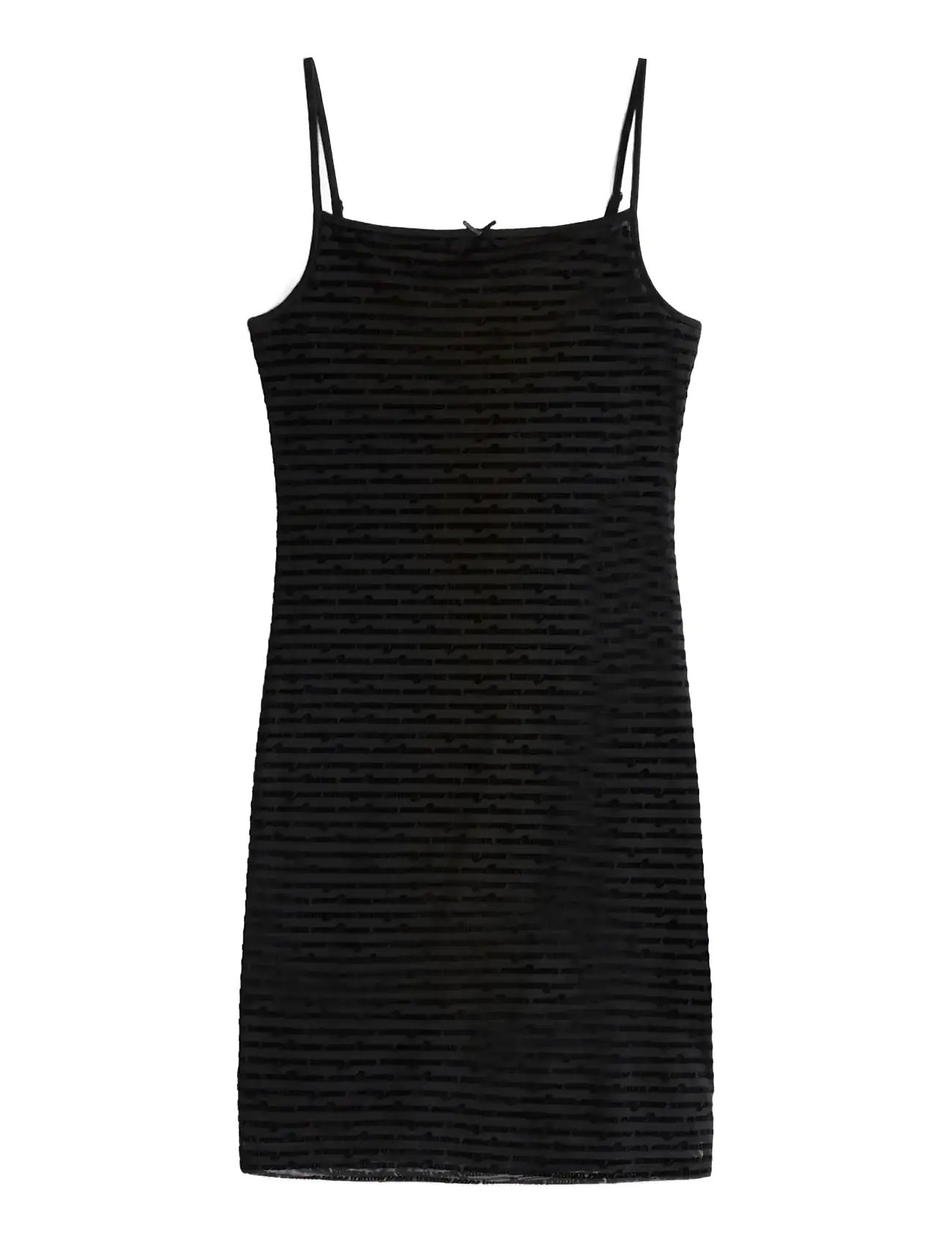 TOMMY JEANS Tjw Script Aop Mesh Kleid Schwarz - L - Damen