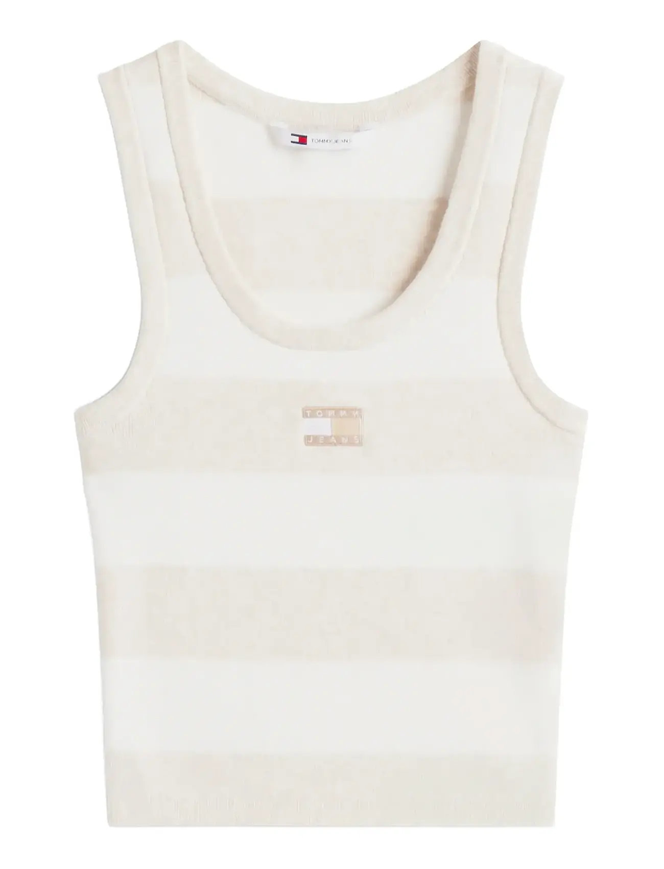TOMMY JEANS Tjw Crop Stripe Tank Beige - L - Damen