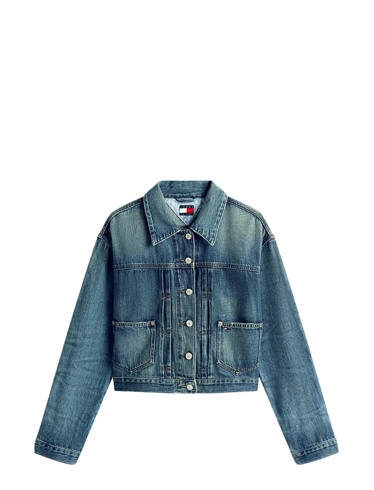 TOMMY JEANS Pleated Trucker Jacke Ci2037 Blau - XS - Damen
