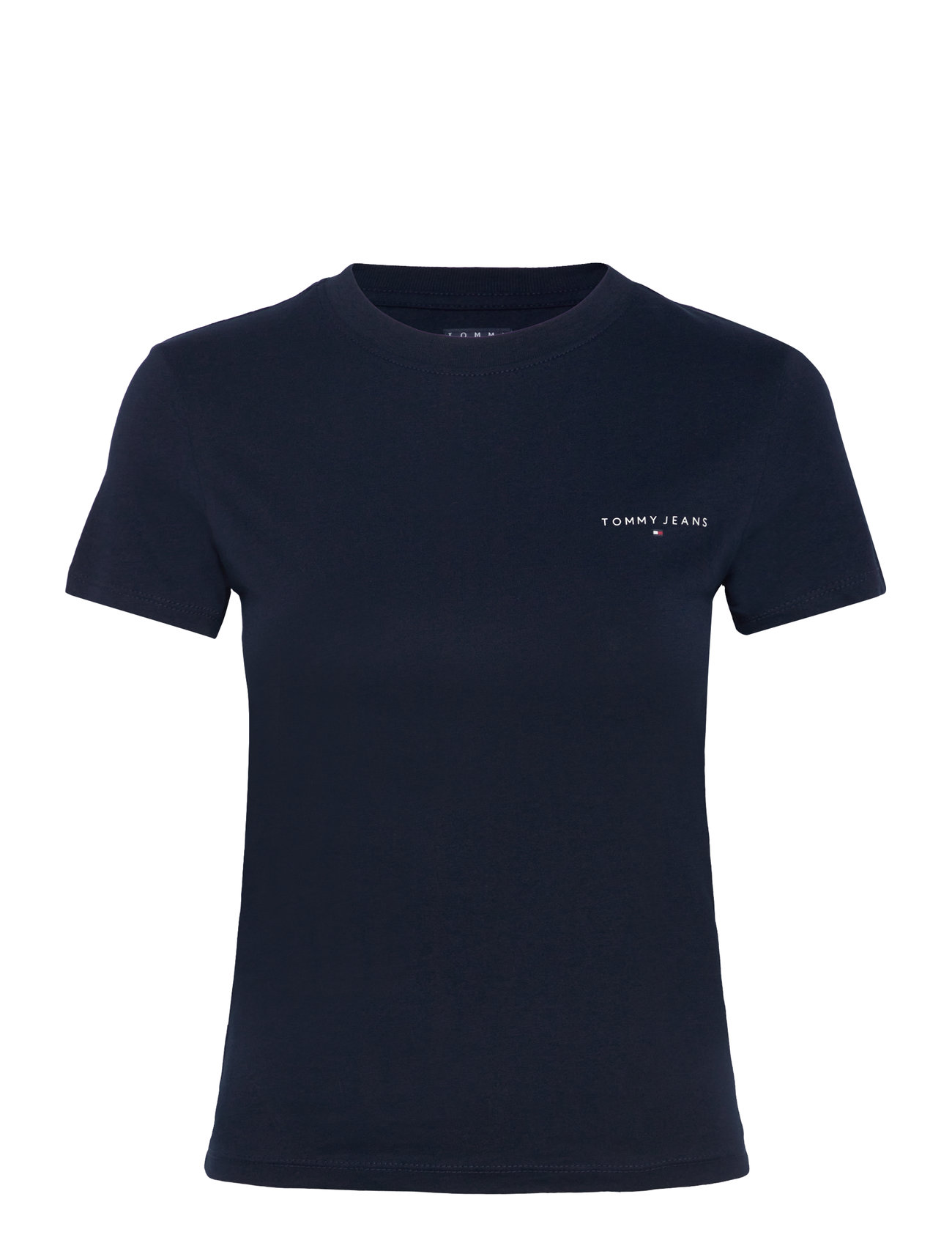 TOMMY JEANS Tjw Slim Linear Ss Tee Ext Schwarz - XS - Damen
