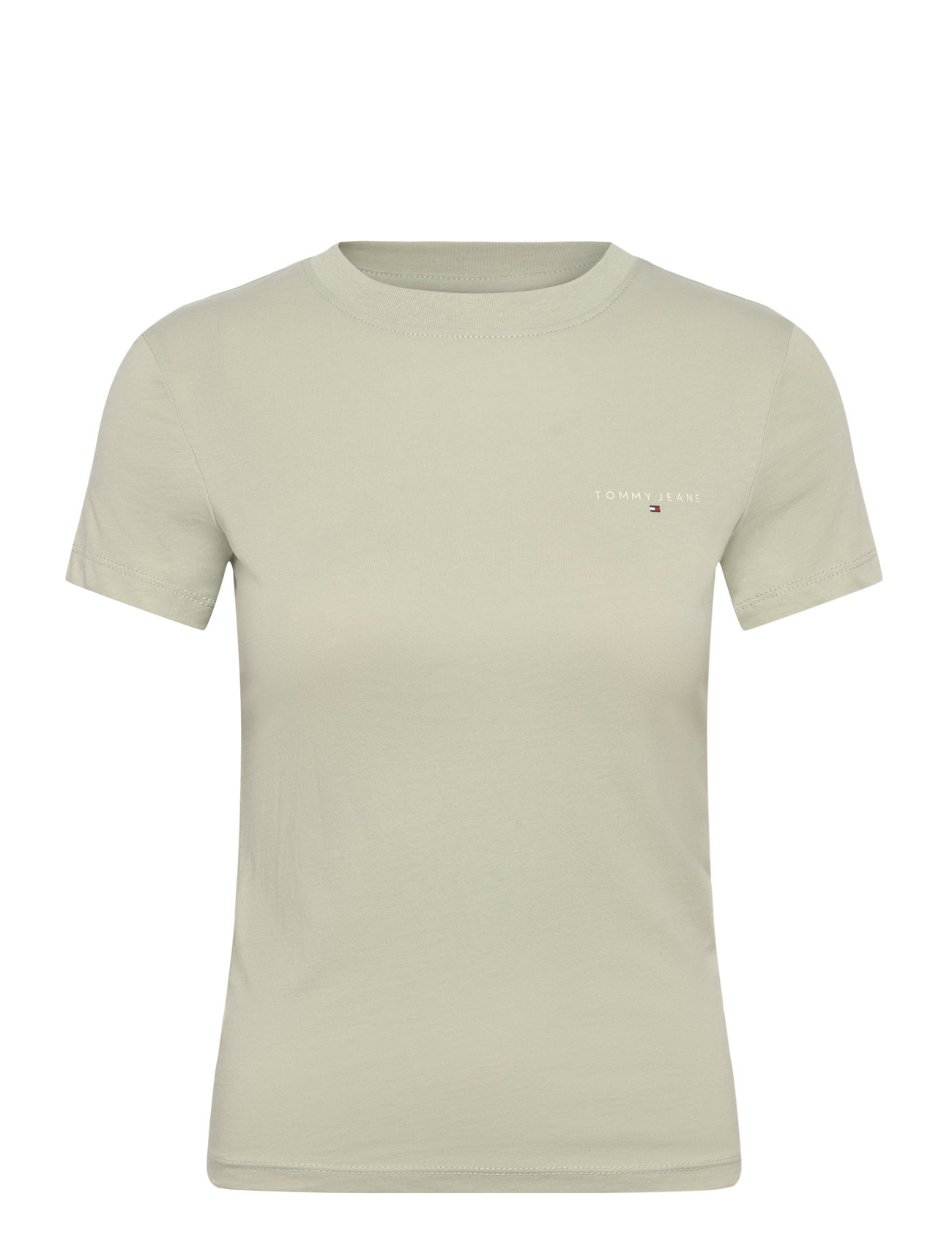 TOMMY JEANS Tjw Slim Linear Ss Tee Ext Weiß - XL - Damen