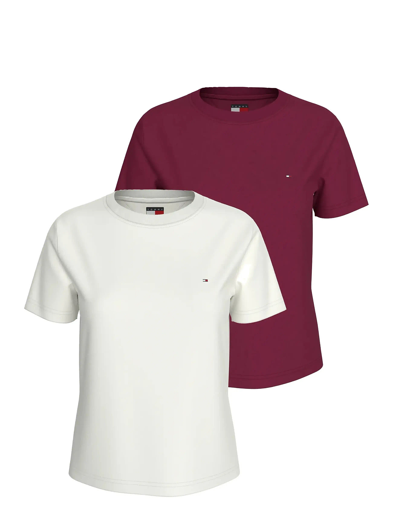 TOMMY JEANS Tjw 2Pack C-Neck Tee Patterned - M - Damen