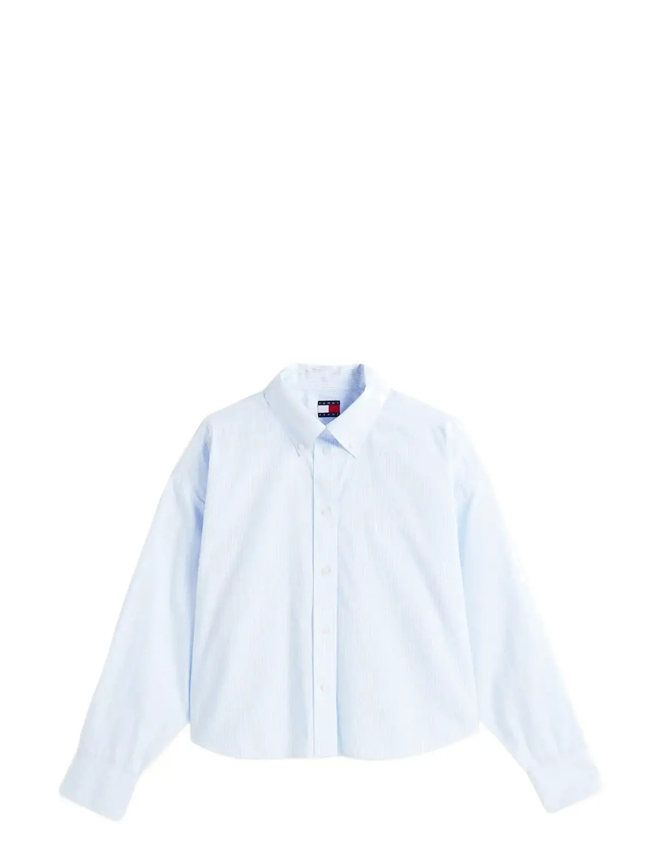 TOMMY JEANS Tjw Reg Crop Stripe Poplin Shirt Blau - M - Damen