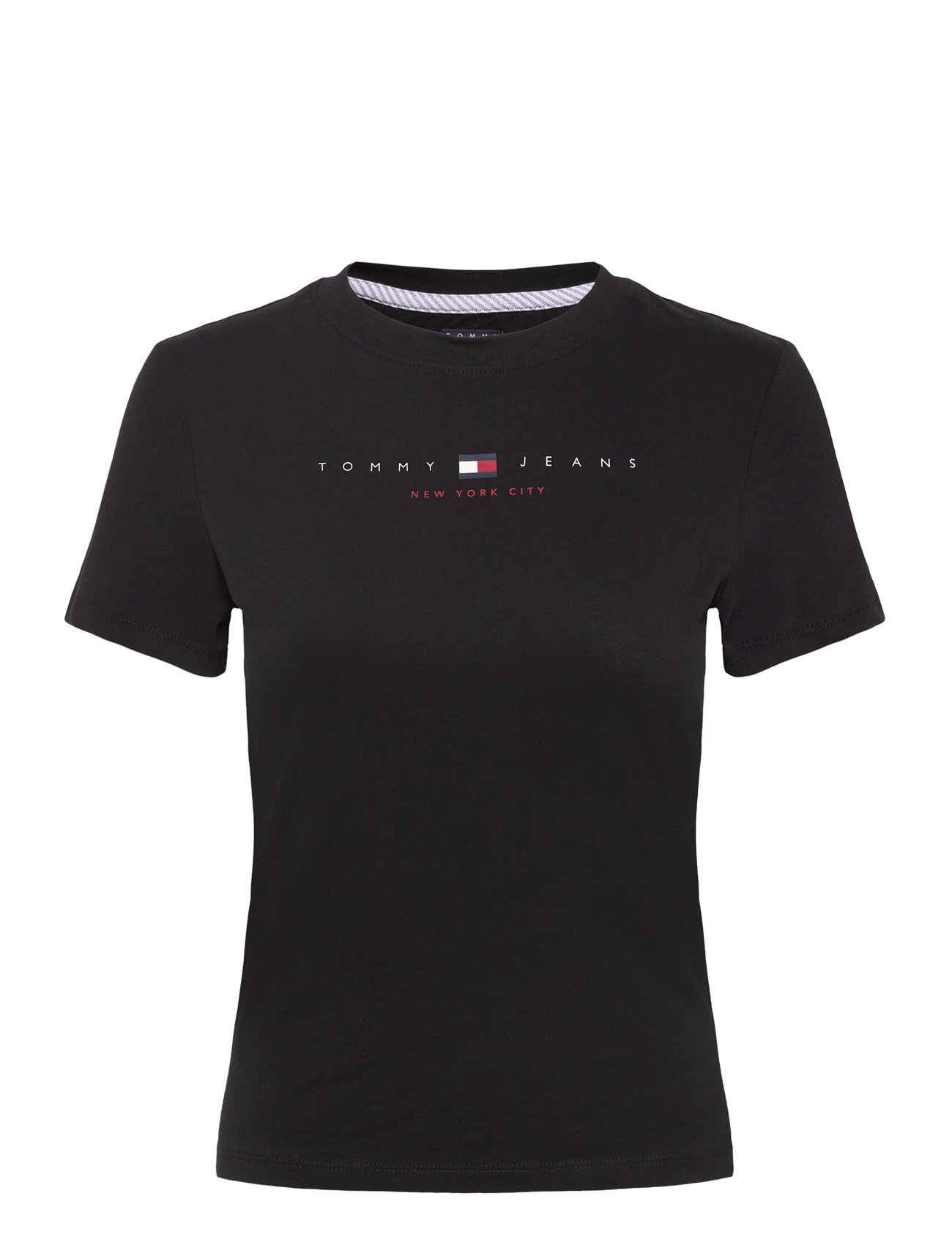 TOMMY JEANS Tjw Slim Tj Us Linear Ss Tee Schwarz - XS - Damen