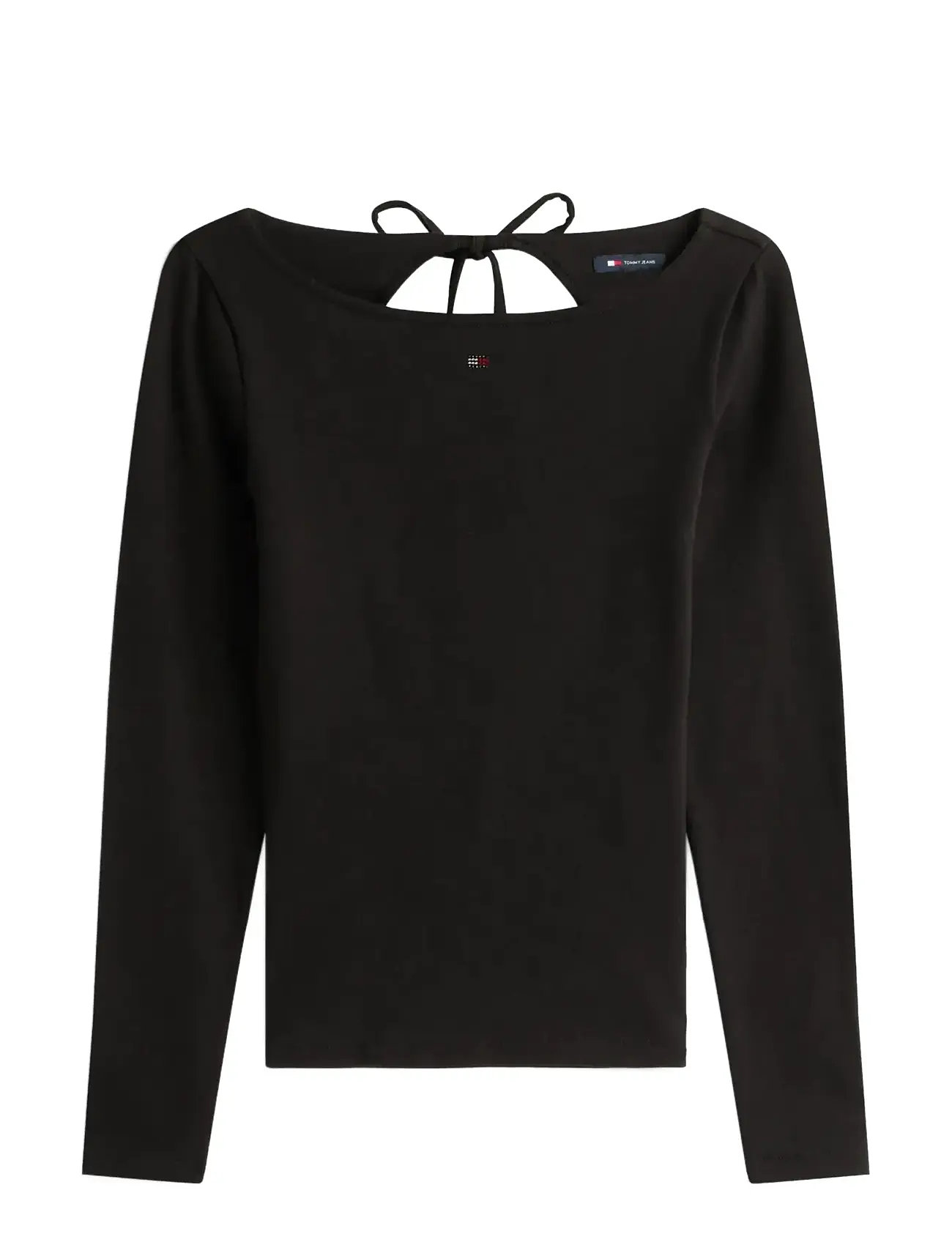 TOMMY JEANS Tjw Slim S Flag Bling Ls Oberteil Schwarz - XL - Damen