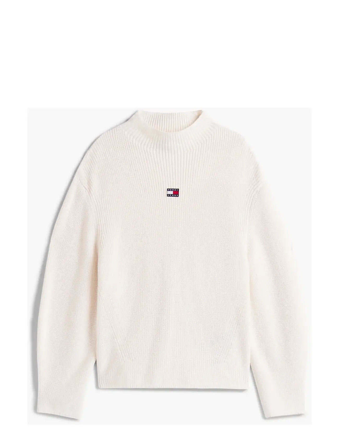 TOMMY JEANS Tjw Mockneck Badge Pullover Weiß - S - Damen