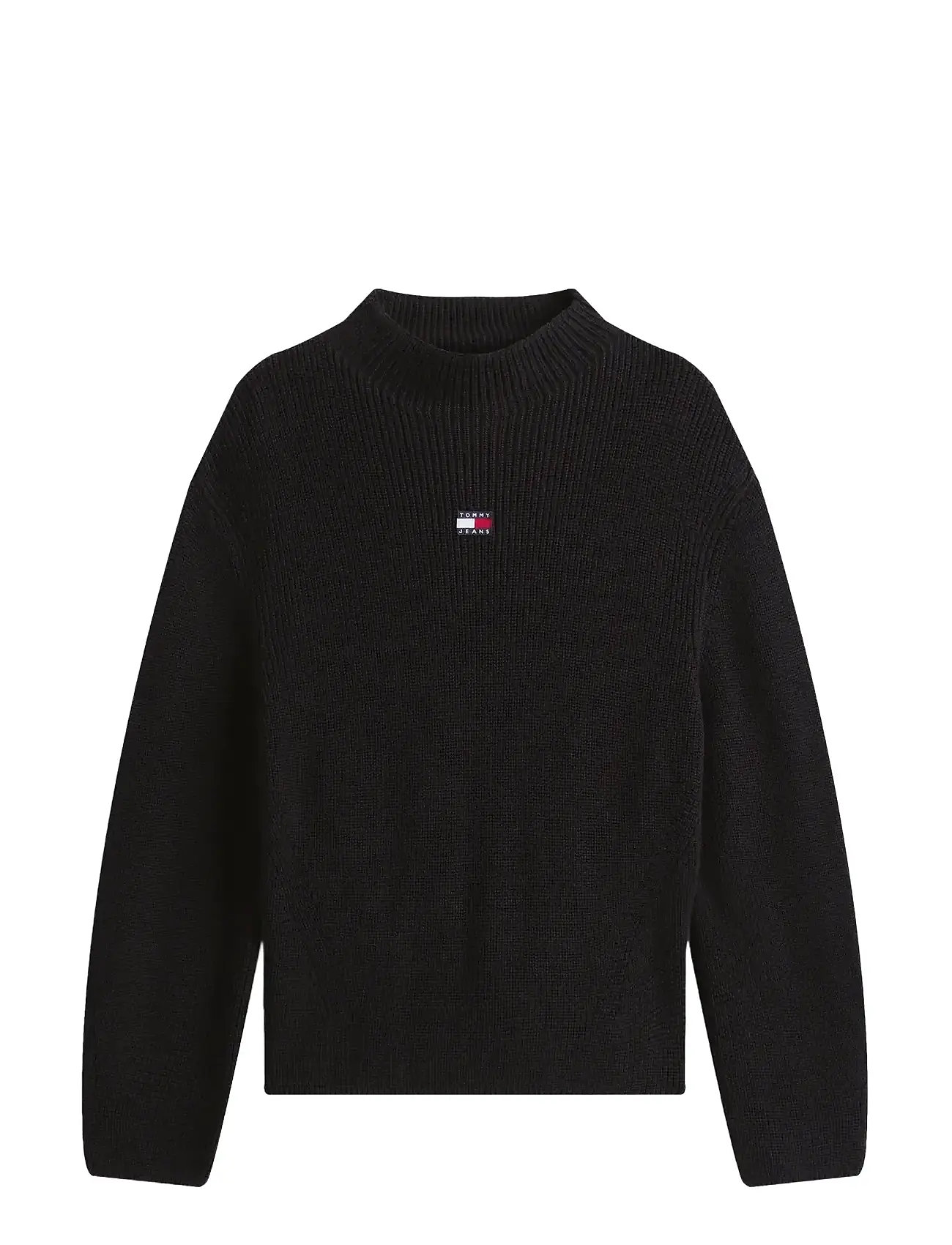 TOMMY JEANS Tjw Mockneck Badge Pullover Schwarz - S - Damen