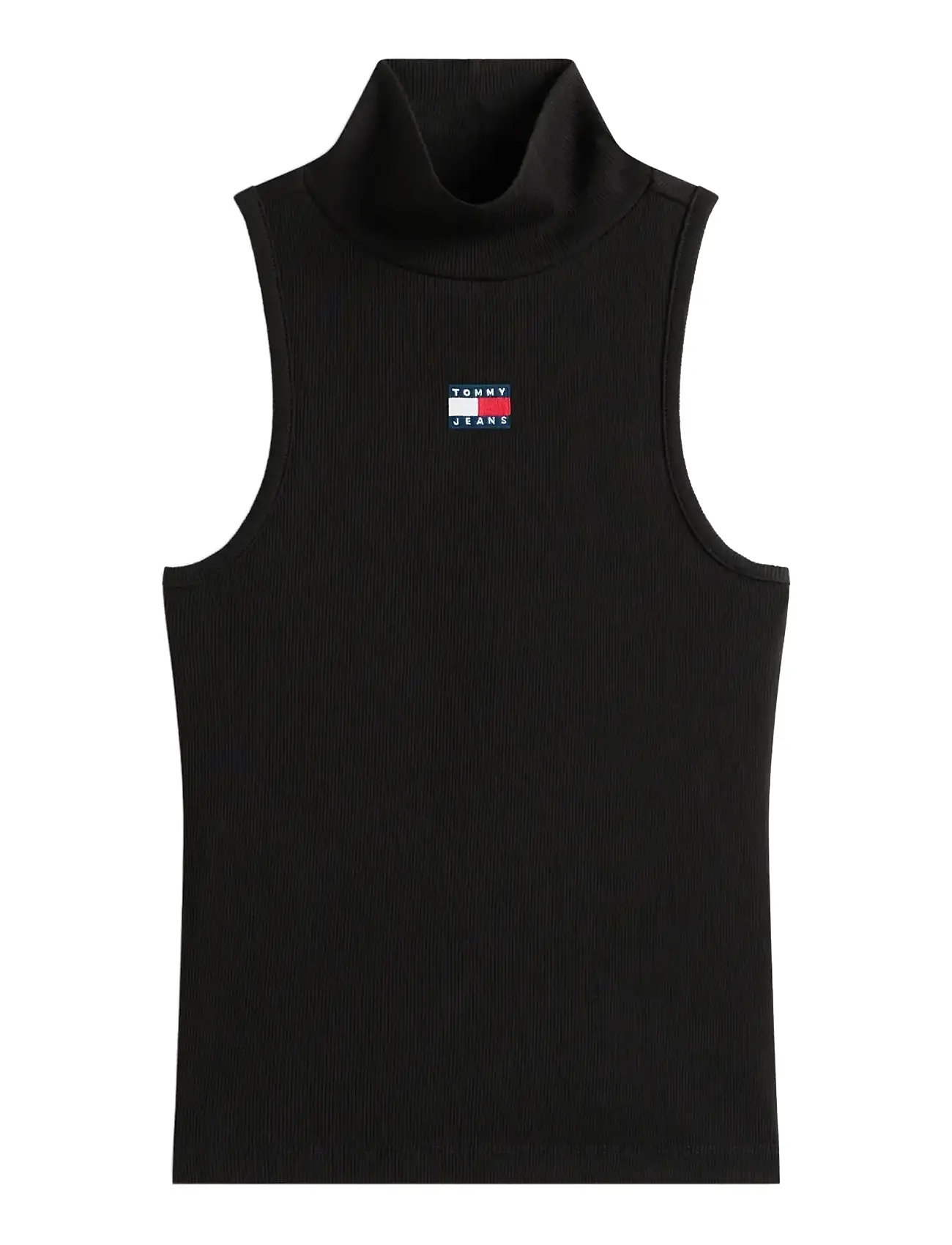 TOMMY JEANS Tjw Slim Sh Badge Rib Tank Schwarz - XL - Damen