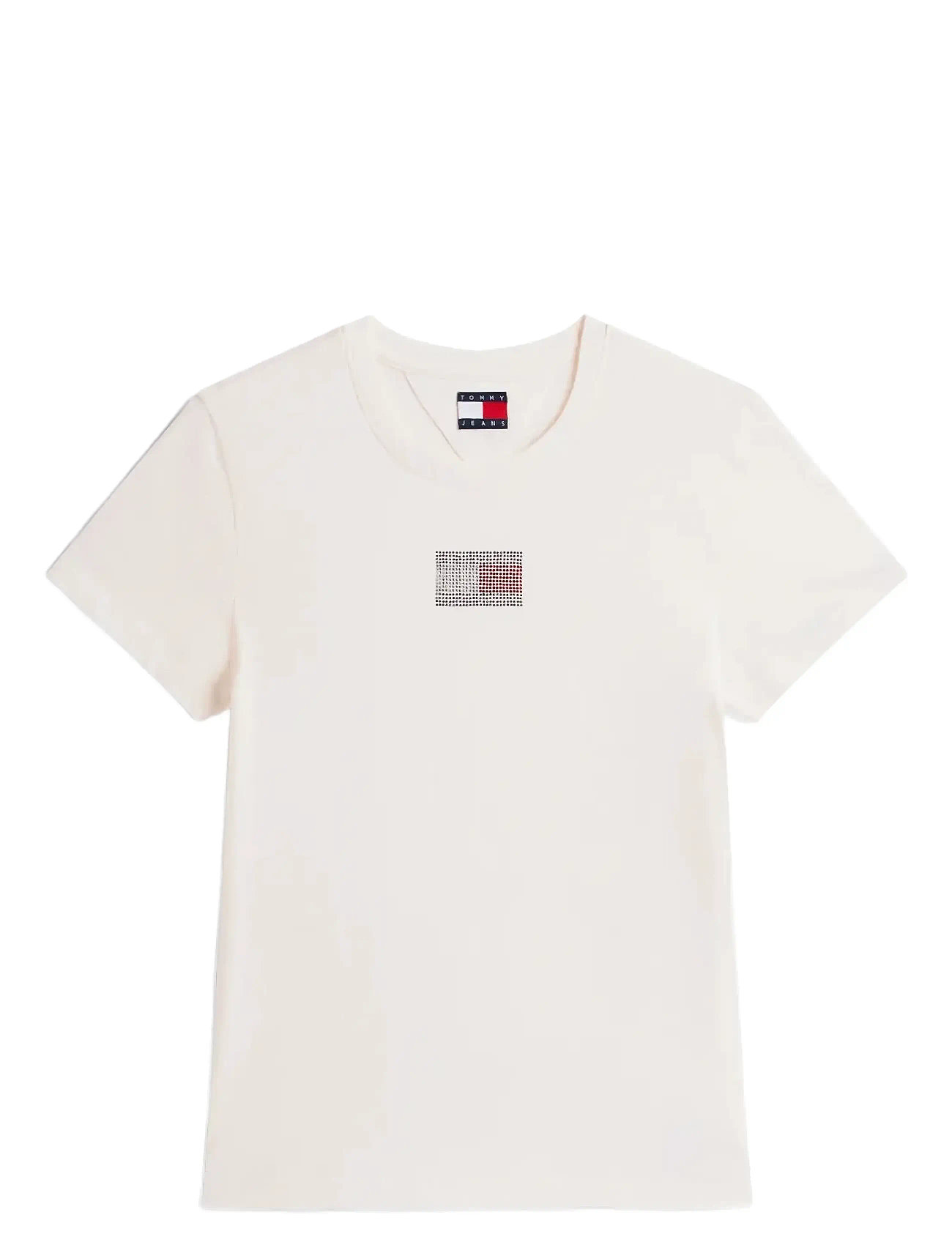 TOMMY JEANS Tjw Reg Party Flag Tee Ext Cream - M - Damen