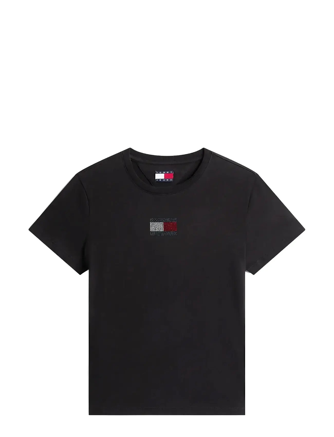 TOMMY JEANS Tjw Reg Party Flag Tee Ext Schwarz - S - Damen