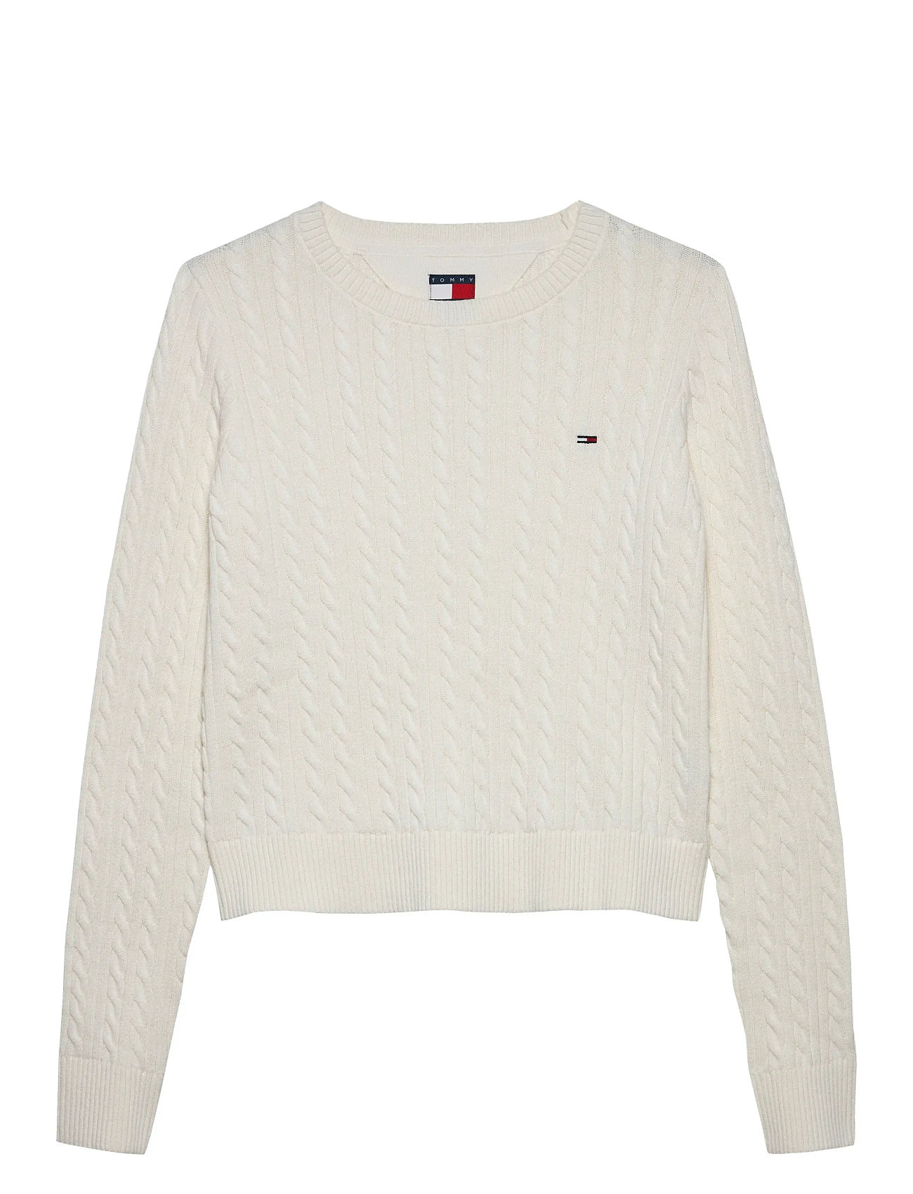 TOMMY JEANS Tjw Cable Essential Pullover Cream - XL - Damen