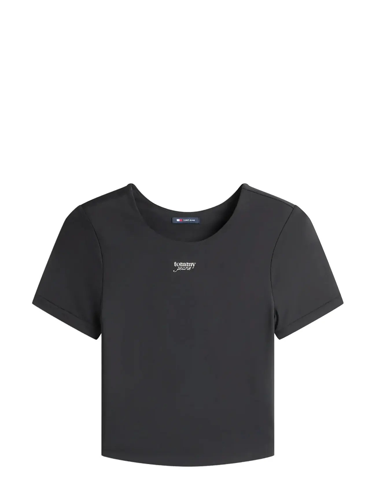 TOMMY JEANS Tjw Slim Sh Silber Script Tee Schwarz - XS - Damen