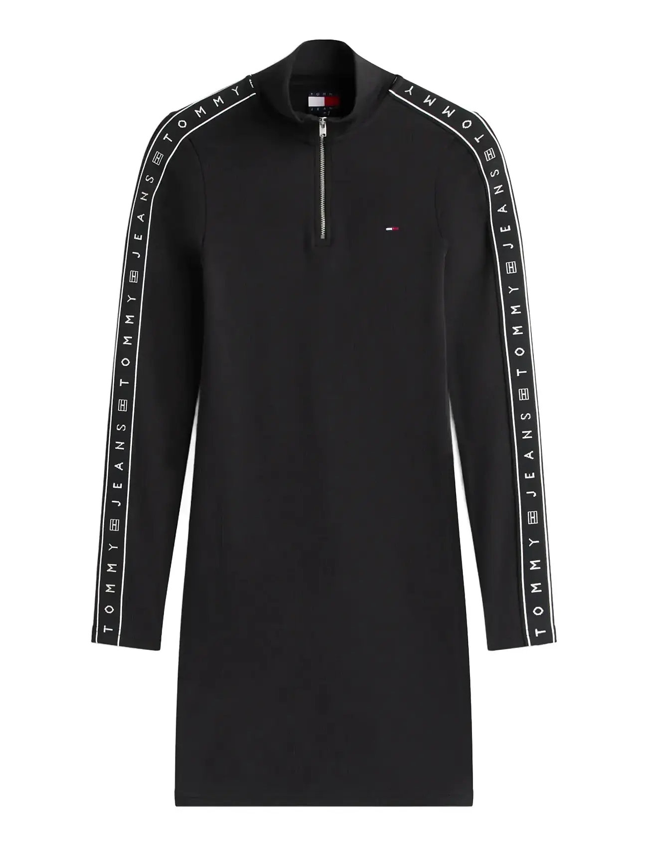 TOMMY JEANS Tjw 1/4Zip Tape Kleid Schwarz - XL - Damen