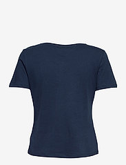 Tommy Jeans - TJW SLIM SOFT V NECK TEE - t-shirts - twilight navy - 1
