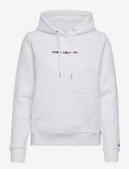 Tommy Jeans - TJW LINEAR LOGO HOODIE - sweatshirts en hoodies - white - 0